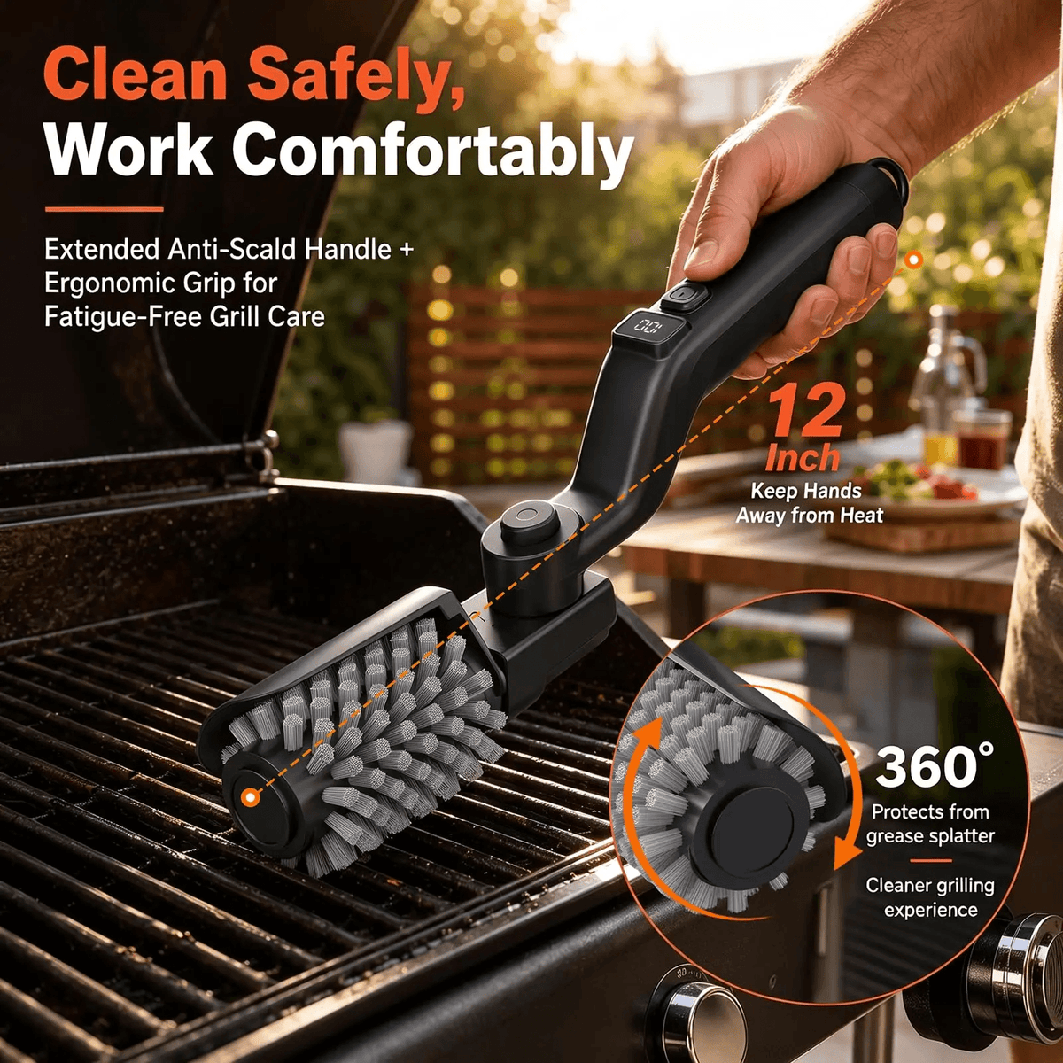 SnapFix™ Electric Grill Brush