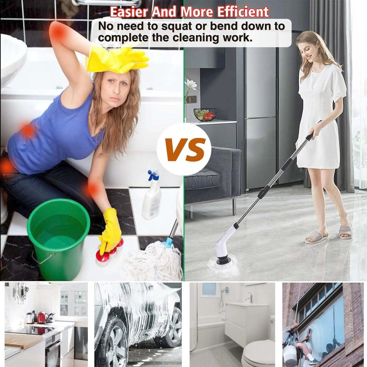 Cordless Electric Spin Scrubber Multipurpose Cleaning Brush