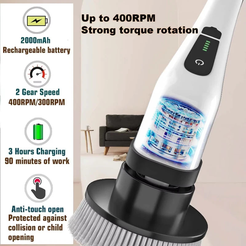 Cordless Electric Spin Scrubber Multipurpose Cleaning Brush