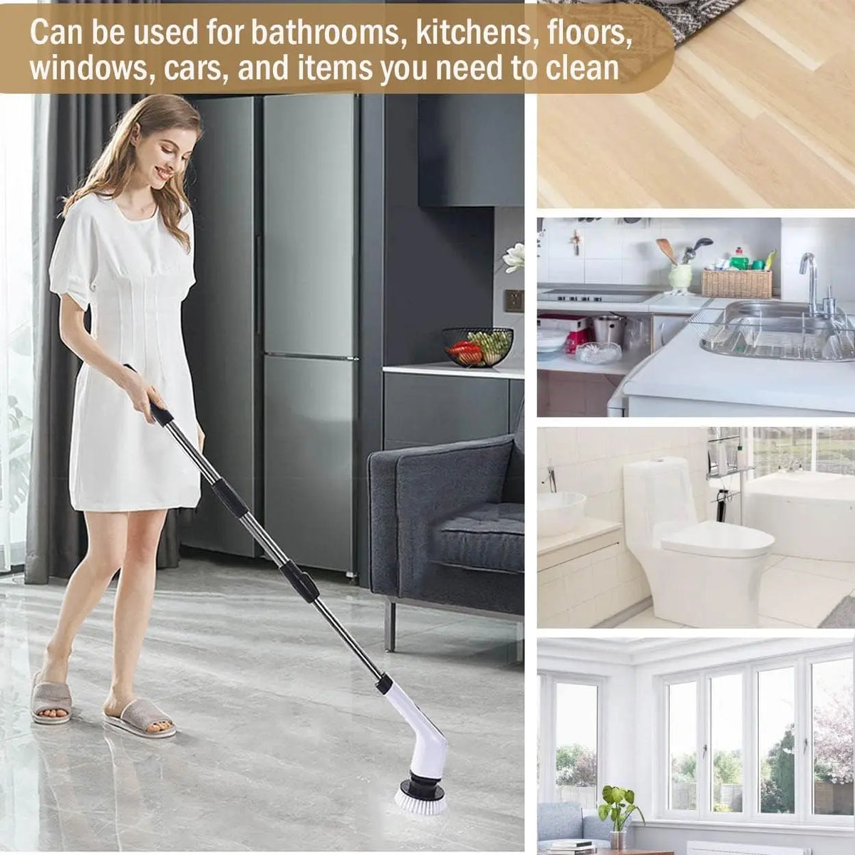 Cordless Electric Spin Scrubber Multipurpose Cleaning Brush