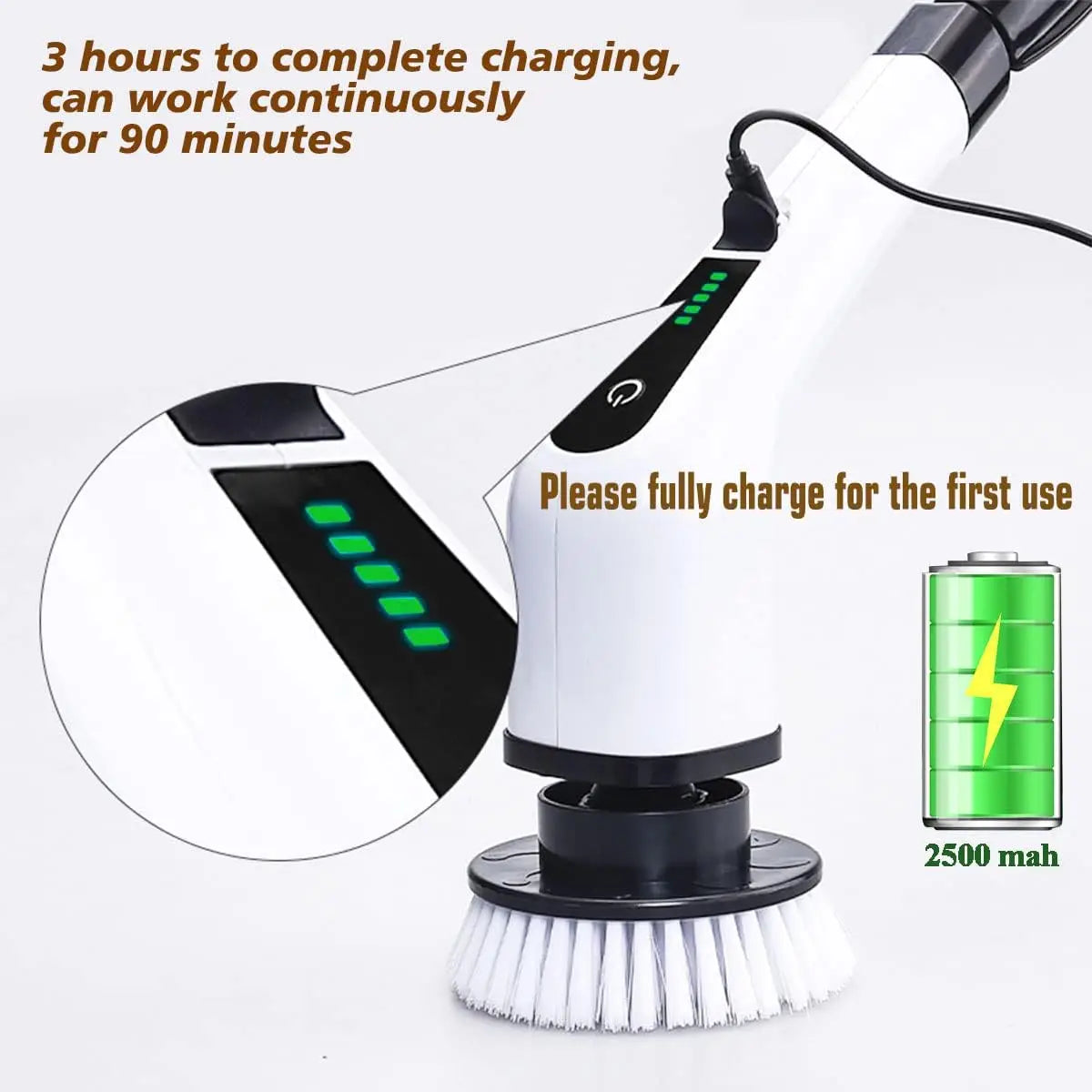 Cordless Electric Spin Scrubber Multipurpose Cleaning Brush